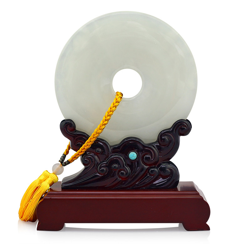 平安鑫大华威 然商务如意家居摆件大号天玉石工艺礼品客厅装饰_不打折