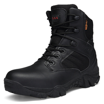 Delta Tooling Outdoor Full Black Fall Combat Boots 511 Desert Boots Genuine Leather Martin boots Inron High Help Shoes