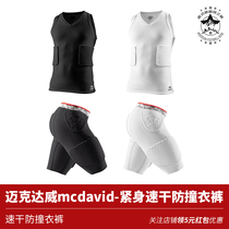 USA Mike David McDavid Tight Fast Dry Crash Jacket Rugby Crash Resistant Bodysuit Underwear Shorts