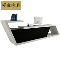 Company paint front desk reception desk creative education training institution front desk counter reception desk front desk