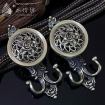 European value peony blooming shape curtain adhesive hook wall hook wall hook curtain button adhesive hook hanging ball curtain accessories