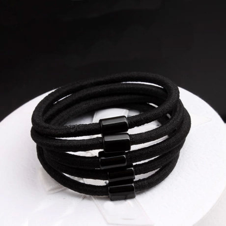 76344 特 黑色高弹力头绳 发圈 橡皮筋 基础款发饰品 不伤发头饰