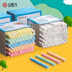 Colorful chalk dust-free and non-toxic children's school teachers special home teaching white dust-free chalk bright blackboard for kindergarten primary school students stationery water-soluble environmentally friendly chalk wholesale