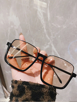 Cula Kinel Han Han edition transparent tea sunglasses female light colored inkshan glasses
