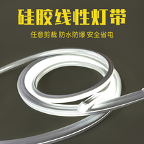 Led silicone lamp with neck flexible waterproof linear can bend embedded sleeve waterproof linear strip soft light belt