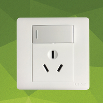 Chint one open single control three-hole 16A switch socket 86 type 7D1 open three-eye high-power air conditioning panel