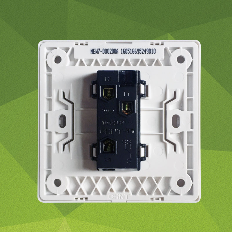 正泰一开双控墙壁电源开关插座86型7d单开面板1开二地控一灯