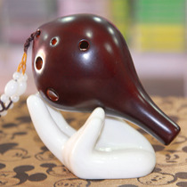 Ceramic small ocarina 6-hole beginner girl alto ac tone six-hole long mouth smoked playing with teaching material student adult