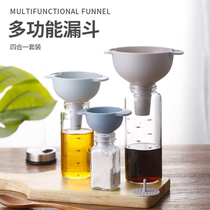 Funnel household kitchen large and small caliber with filter screen plastic pouring liquid dispenser for commercial oil leakage