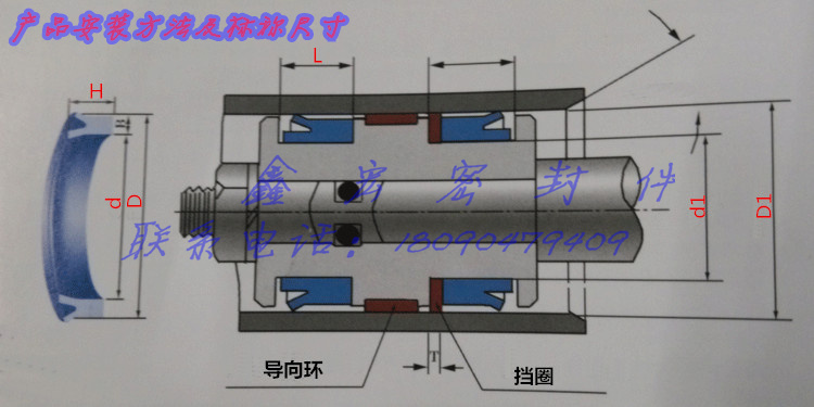 液压油缸用油封odu/odi/y/u型120*104/108*14/18橡胶密封圈/件/环