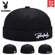 Playboy hat mens landlord hat spring and summer thin section cornice-free hip-hop hat female Yuppie Korean version of the melon skin hat trend