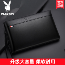 Flower Playboy Mens Handbag Fashion New Leather Bag Hand Grab Bag Casual Envelope Hand Grip Bag Large Capacity Korean Version Tide