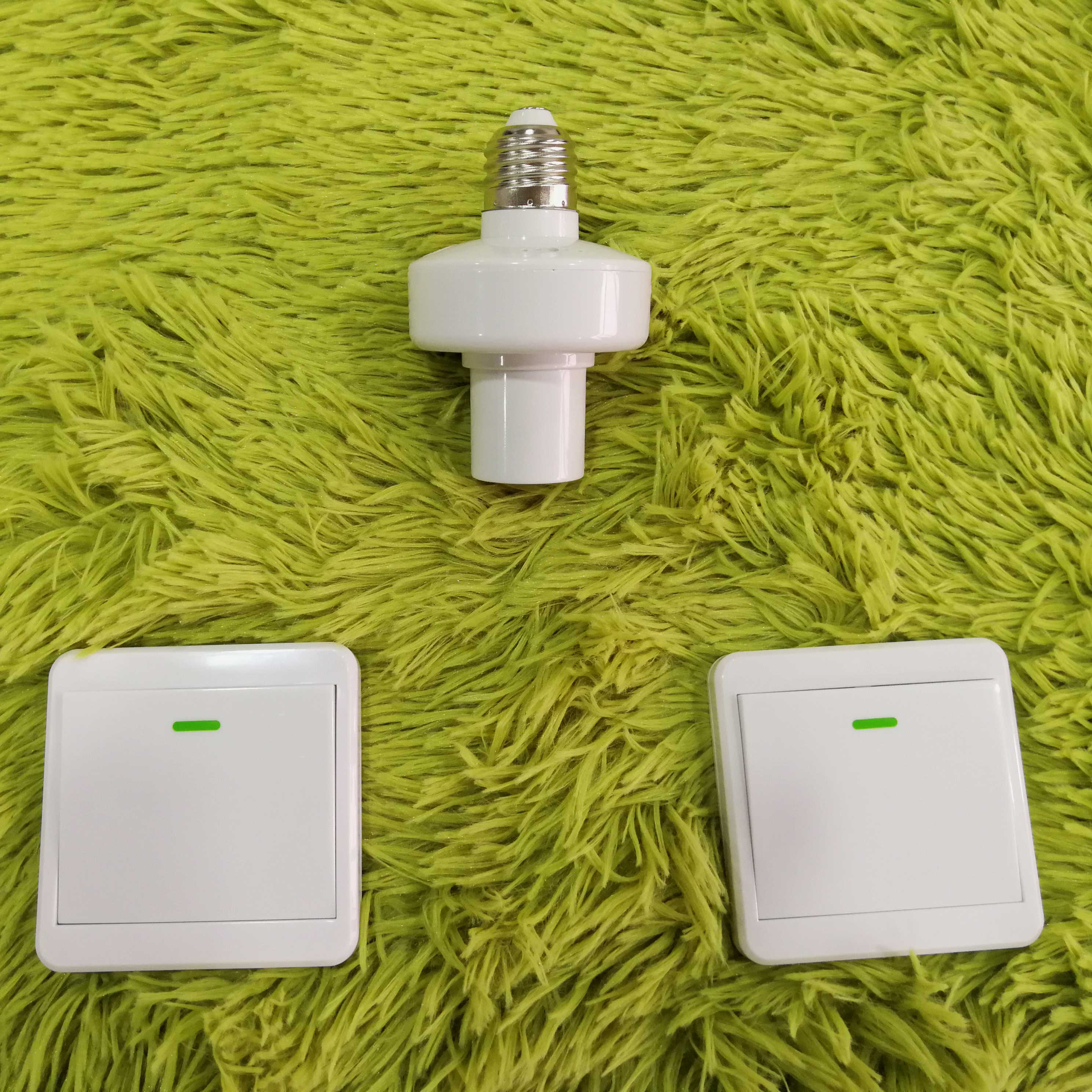 随意贴开关免布线无线遥控开关智能遥控灯万能穿墙双控开关家用_双氙