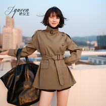 Card its Color Winding Girl Short Fall New Temperament Casual English-style Cashews Thin Loose Fashion Overalls Jacket