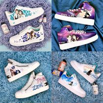 Paxun sneakers custom diy realistic star cartoon characters Graffiti private guest making (without shoes