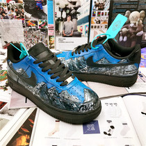 Personality Hand-painted Sneakers Custom revamp Snow Mountain DIY change color graffiti scenery is custom-made (without shoes