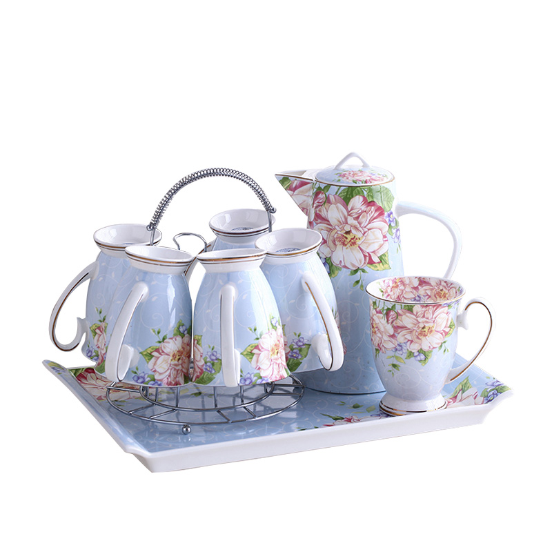 Garland ipads porcelain water with cold combination ultimately responds cup tea kettle creative gift set European household utensils