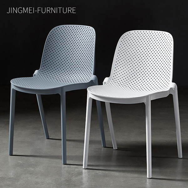 现代简约塑料椅子北欧餐椅网红加厚靠背椅家用餐椅休闲椅彩色椅子