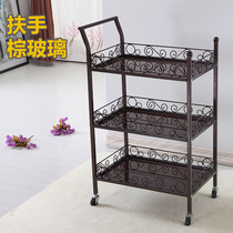 Beauty cart Wrought iron beauty cart European-style cart Three-layer nail art shelf hair cart