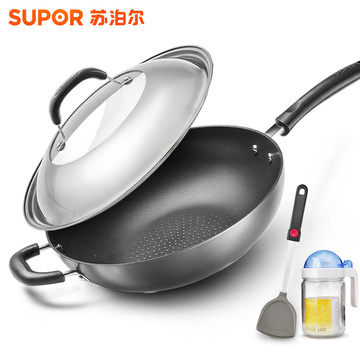苏泊尔炒锅不粘锅炒菜锅具平底家用32不沾电磁炉燃气灶适用无油烟 苏泊尔炒锅不粘锅炒菜锅具平底家用32不沾电磁炉燃气灶适用无油烟