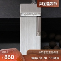 CARAN DACHE FLINTSTONE GAS LIGHTER SILVER BRUSHED TEXTURE BUSINESS CARBON FIBER cd30