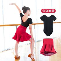 Latin Dance Dress Kids Latin Dance Dress Girl Summer Short Sleeve Dance Costume Latin Short Short Sleeve Dance Costume