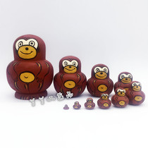 () ten-layer monkey Russian kit Birthday Gift Wooden Craft Gift Toy Home Swing