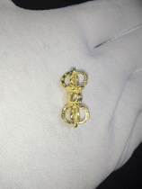 Pure brass Vajra Drop Pestle pendant charm 2 5 cm high
