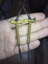 Hidden Mind Buddha Counter Pestle a pair of pure brass fittings pure bronze Diamond Pestle Bells Butterfly Bronze Beads