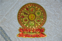 Gold Leaf Six Characters Great Bright Spell Lotus Sticker High 12 5 cm 5 cm 10 cm