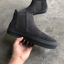 Japanese retro leather Chelsea boots mens original sleeve desert boots frosted thick bottom high-end casual mens shoes tide
