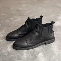 European and American retro men Martin boots 2021 British cowhide sleeve High mens shoes thick soles Chelsea boots plus Velvet