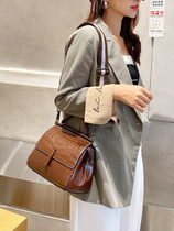 Lady bag Genuine Cow Leather Single Shoulder Inclined Satchel Handbag and European and American Fashion casual minimalist Superior Ladies Small Backpack