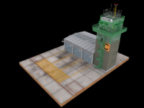08 Hangar 1:72 Airport Model Module A Airport Control Tower and Fire Garage Scenario Floor