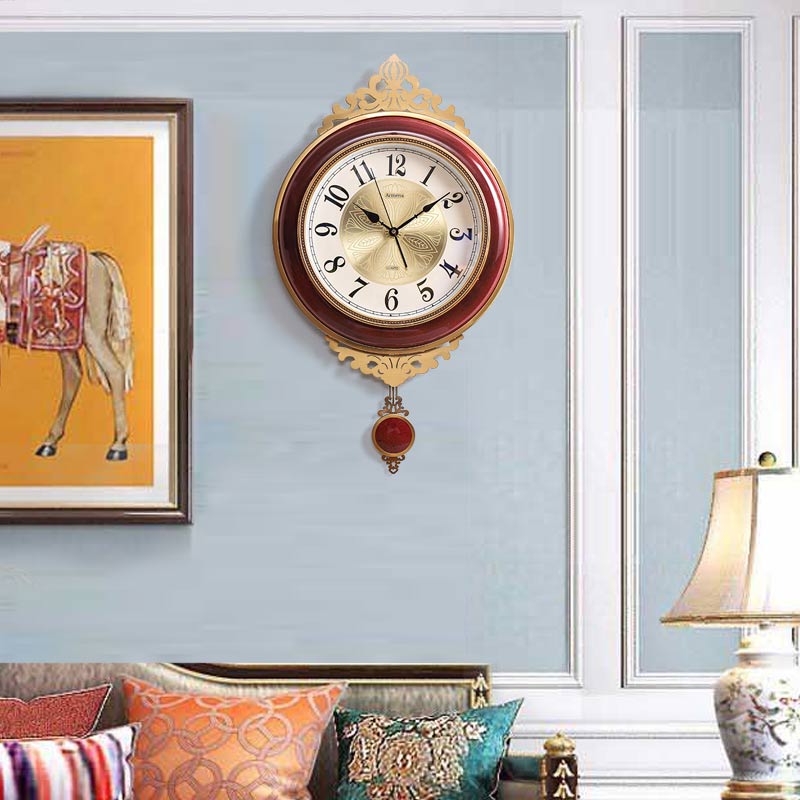 Lulu ceramic light swaying fashionable sitting room decoration key-2 luxury wall clock clock creative move supe home European atmosphere