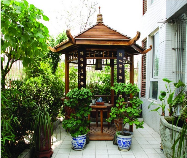 包邮!碳化防腐木/凉亭木屋/户外凉亭/花园凉亭/实木亭子/六角亭