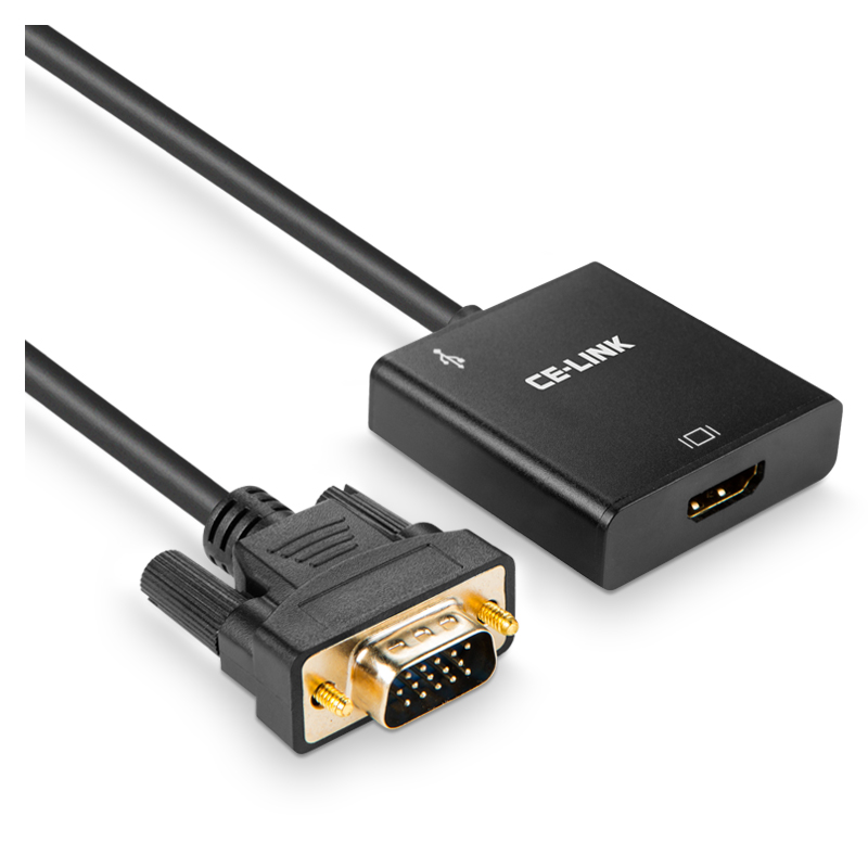 CE-LINK VGA转HDMI高清转换器电脑投影仪连接线公转母盒子视频线产品展示图1