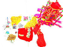 DIy handmade fabric lantern full set of materials wrapped silk ball velvet lace sequin spike sample version