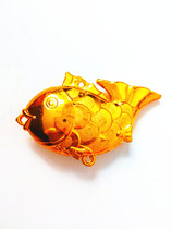 Golden plastic gold-plated festive decoration diy birthday money lock Dragon Boat Festival pendant zongzi accessories gold-plated fish