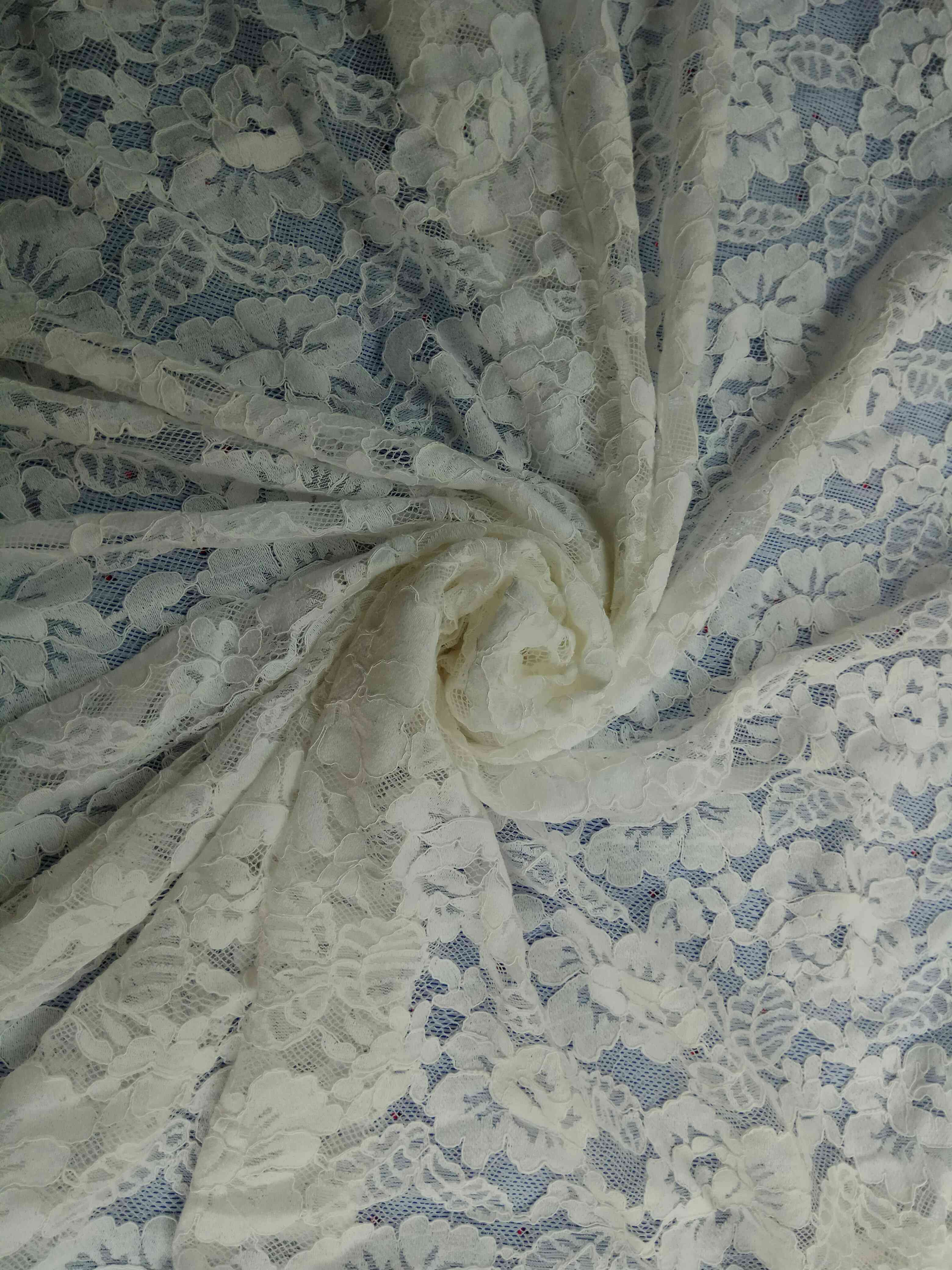 称斤论斤布料婚纱面料立体棉线婚纱裙蕾丝布料服装diy