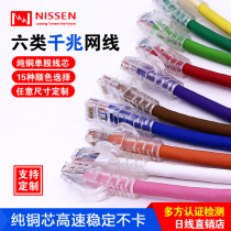 Original installation NISSEN Day Line Six Class one thousand trillion jumpers CAT6 High speed pure copper double twisted cable multicolored