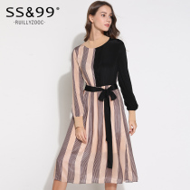 Spring 2021 female dress skirt summer popular a-line skirt French retro very fairy over-the-knee European goods