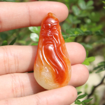 Dialect and Tian Jade giant leak boutique Yang Xi a real pigeon blood red old acquaintance Zhongyi Guan Gong pendant N