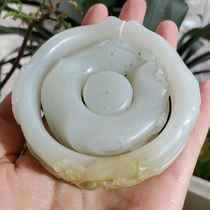 Dialect Hetian jade collection Xinjiang Qiemo Mountain material oily carved sugar white round boutique bracelet set A