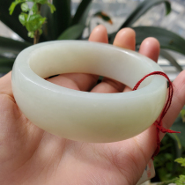 Dialect and Tian Jade boutique collection level near structure Xinjiang Qiemo Mountain material color sugar suet white jade bracelet A