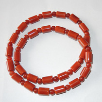 Dialect Hetian Jade original brand 88 yuan South red agate cylindrical winding necklace DIY bracelet burst back