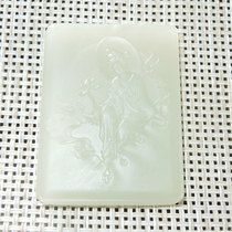 Dialect Hetian Special 480 Yuan Hetian Jade Qinghai Material Green White Jade Guanyin Bodhisattva Exquisite Pendant Brand Pendant h