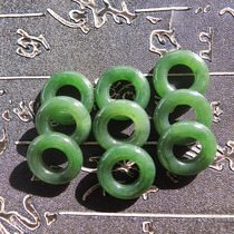 Dialect and Tian Jade special 80 yuan Russian Mountain material rare famous spinach green jasper safe buckle pendant eardrop DIYX