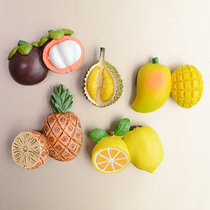 Fruit durian fun refrigerator sticker 3d three-dimensional Nordic ins food resin creative tile decoration small accessories