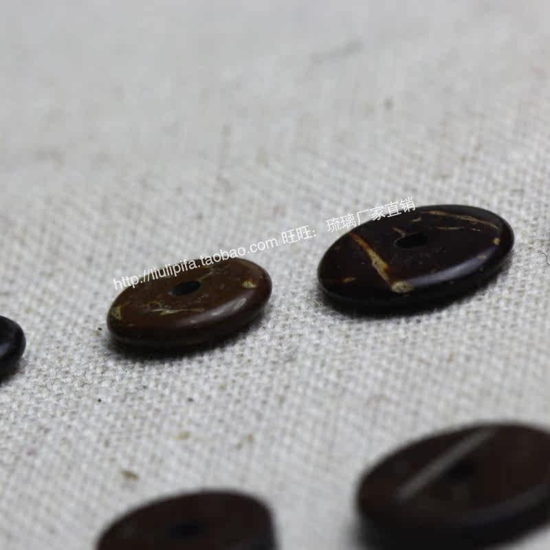 天然原色椰壳隔片椰片圆角直角垫片diy佛珠手串隔片批发2mm厚